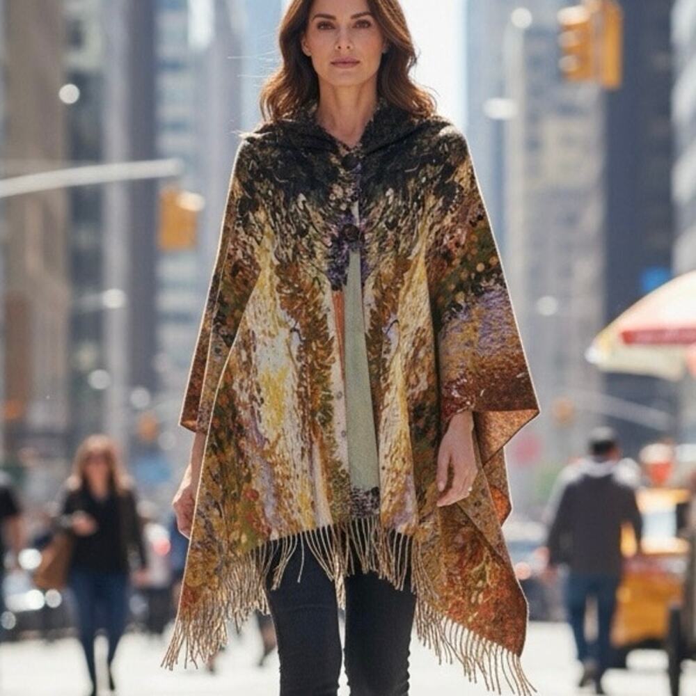 Original USA Flowering Garden
Ruana Wrap NWT One size.